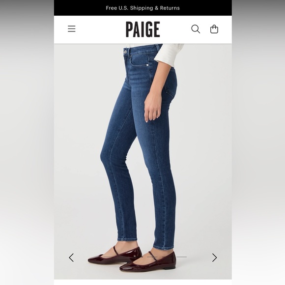 Paige Hoxton Ultra Skinny Jean, Size 24 in Sail Away color - Picture 2 of 4